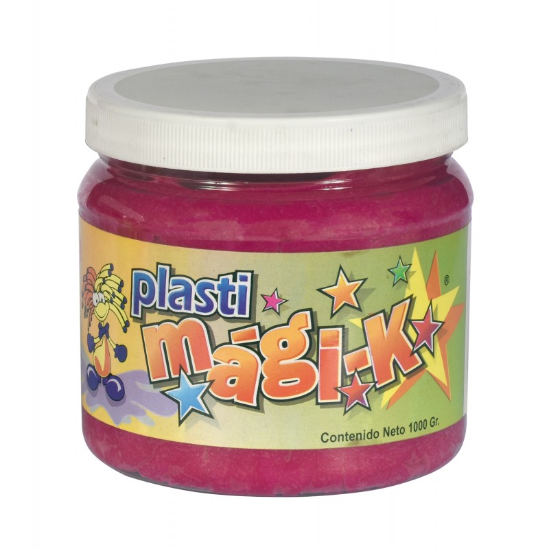 PLASTI MAGI-K FRASCO DE 1000 GRS CON AROMAS, ROSA MEXICANO - OLOR: CEREZA VAINILLA