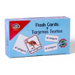 FLASH CARD AZUL-CANGURO CONTIENE 114 FLASH CARDS-214 TARJETAS DE TEXTO ESPAÑOL