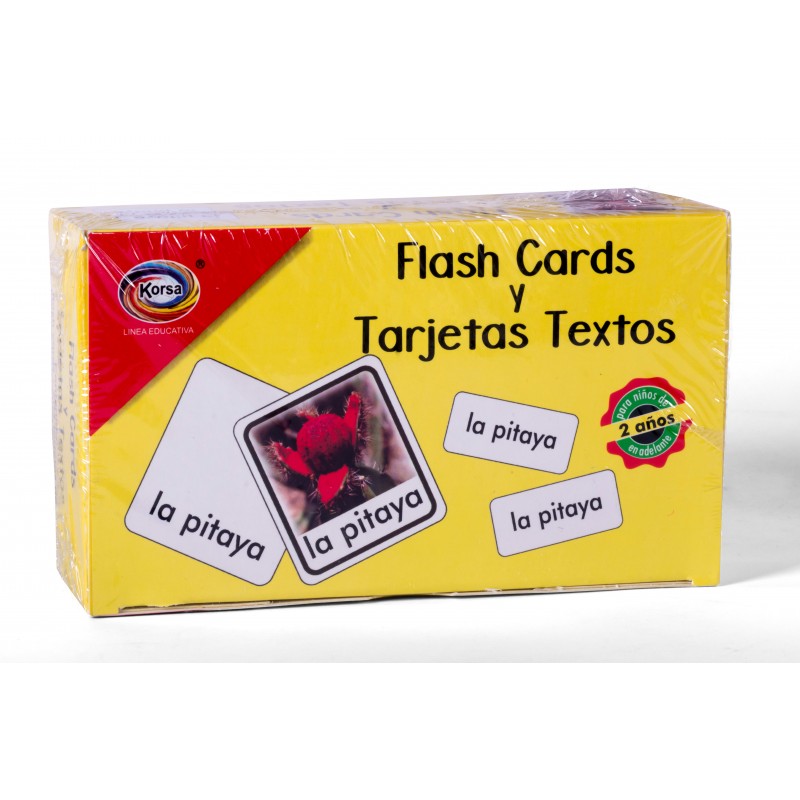 FLASH CARDS AMARILLA-PITAYA CONTIENE 109 FLASH CARDS-204 TARJETAS DE TEXTO ESPAÑOL