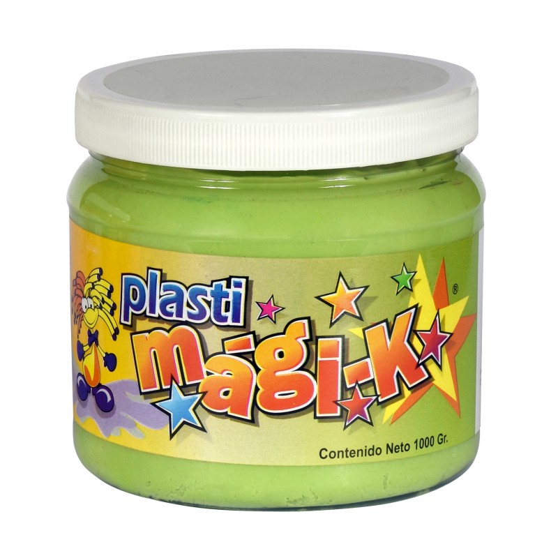 PLASTI MAGI-K FRASCO DE 1000 GRS CON AROMAS, VERDE CLARO - OLOR: GUAYABA