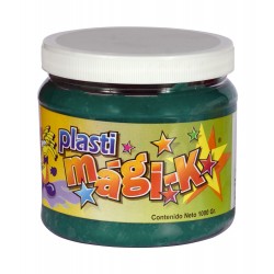 PLASTI MAGI-K FRASCO DE 1000 GRS CON AROMAS, VERDE ESMERALDA - OLOR: MANZANA VERDE