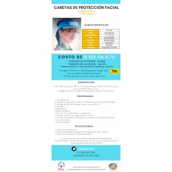 CARETA DE PROTECCION FACIAL. PROTEGE TU NARIZ OJOS Y BOCA.
EVITA TOCARTE LA CARA.