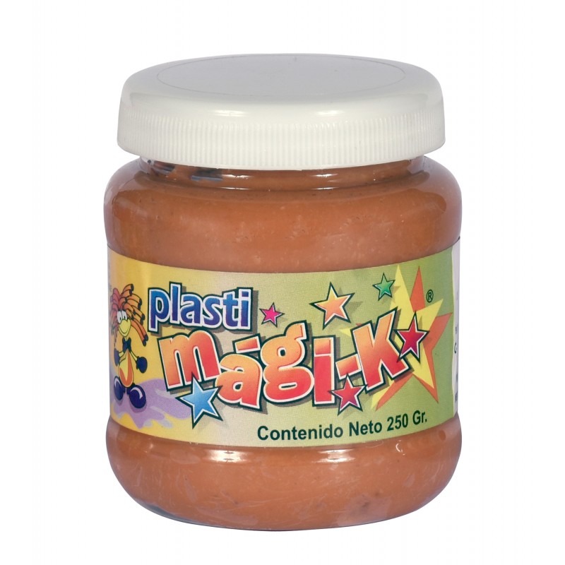 PLASTI MAGI-K FRASCO DE 250 GRS CON AROMAS, OCRE : ALMENDRA