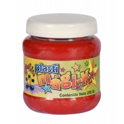 PLASTI MAGI-K FRASCO DE 250 GRS CON AROMAS, ROJO INTENSO - OLOR: CANELA