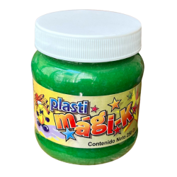 PLASTI MAGI-K FRASCO DE 250 GRS CON AROMAS, VERDE ESMERALDA - OLOR: MANZANA VERDE